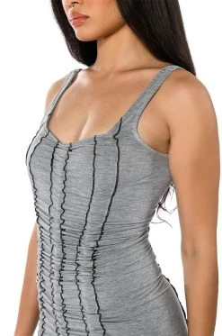 TAKE ME AWAY CINCHED MAXI DRESS 11 TAKE ME AWAY CINCHED MAXI DRESS -AKIRA Shop take me away cinched maxi dress black grey 5 5