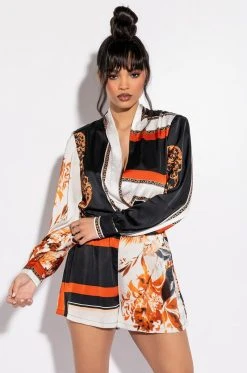 TALK TO ME V NECK ROMPER