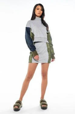 TAP IN MINI SKIRT -AKIRA Shop tap in mini skirt grey multi 7 7