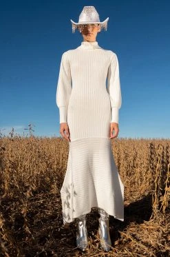 TOPAZ LONG SLEEVE TURTLENECK SWEATER DRESS -AKIRA Shop topaz long sleeve turtleneck sweater dress ivory 2 2