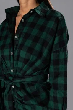 TREAD CAREFULLY BUTTON FRONT MIDI DRESS -AKIRA Shop tread carefully button front midi dress green 6 6 c1