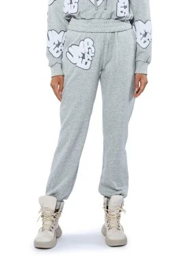 UNREAL JOGGER WITH PATCHES 14 UNREAL JOGGER WITH PATCHES -AKIRA Shop unreal jogger with patches heather grey 4 4