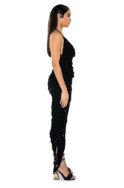 WAITING ON NO ONE HALTER KNIT MAXI DRESS -AKIRA Shop waiting on no one halter knit maxi dress black 4 4
