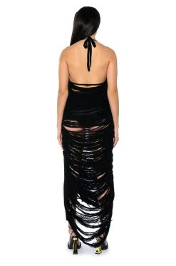 WAITING ON NO ONE HALTER KNIT MAXI DRESS -AKIRA Shop waiting on no one halter knit maxi dress black 5 5