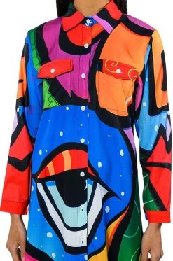 WANDERLUST BUTTON DOWN MAXI DRESS -AKIRA Shop wanderlust button down maxi dress blue multi 6 6