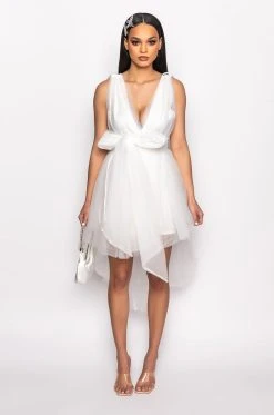 WOKE UP LIKE THIS MINI TULLE DRESS -AKIRA Shop woke up like this mini tulle dress white 4 4 c1