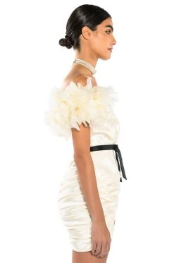 YOU'RE THE ONE THAT I WANT ORGANZA PUFF SLEEVE MINI DRESS -AKIRA Shop youre the one that i want organza puff sleeve mini dress cream 5 5